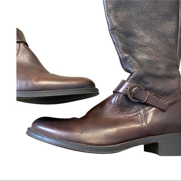 Aldo knee length riding boots genuine leather brown size 7 EUC - Picture 2 of 6